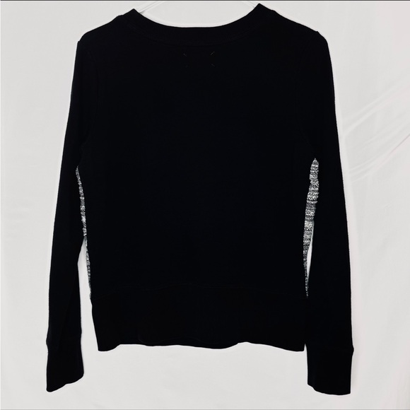 Lou & Grey Marled Knit Front Mixed Long Sleeve Pullover Sweater - Picture 4 of 6